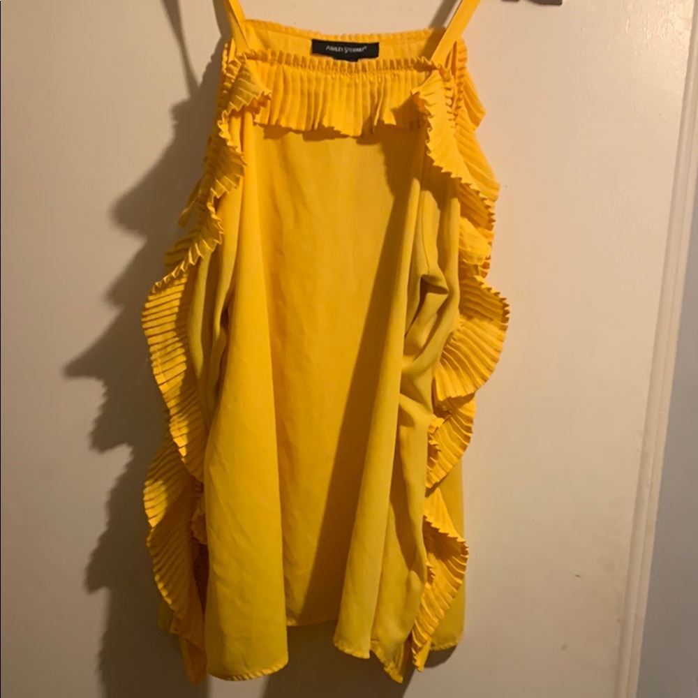 Ashley Stewart Yellow Ruffle Skirt